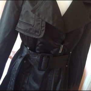 Bebe black trench coat