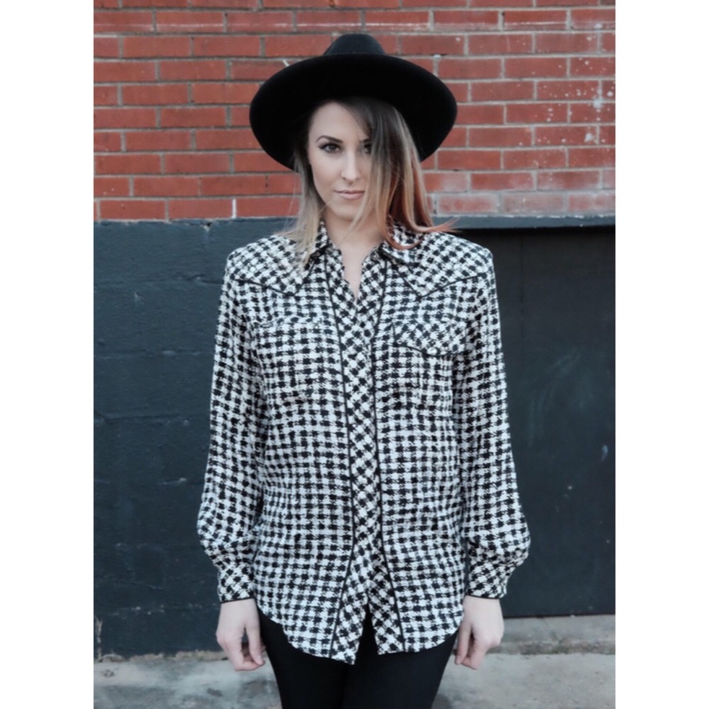 Vintage silk button down blouse