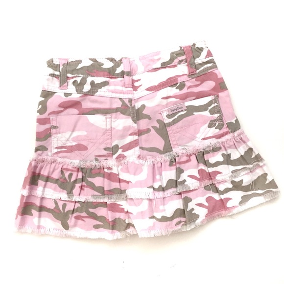 🐹PINK CAMOUFLAGED SKORT WITH RAW EDGES - Picture 2 of 7