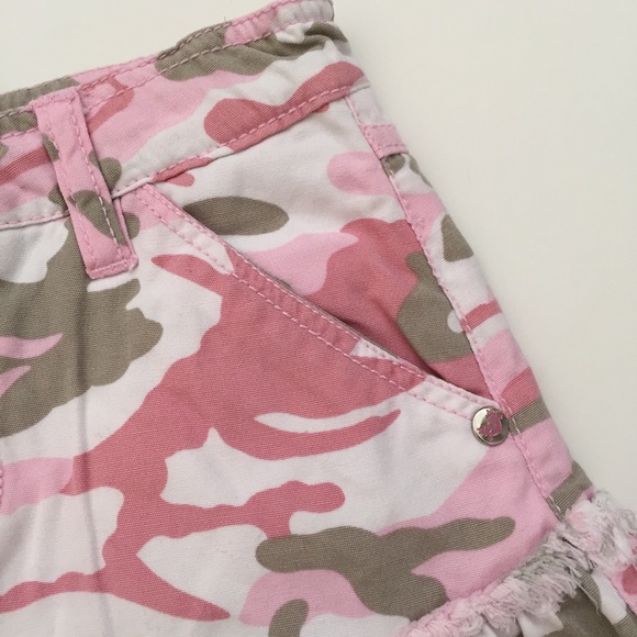 🐹PINK CAMOUFLAGED SKORT WITH RAW EDGES - Picture 3 of 7