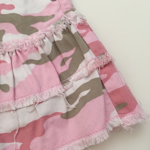 🐹PINK CAMOUFLAGED SKORT WITH RAW EDGES - Picture 5 of 7