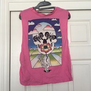 Sugar Skull Pink Tank Top