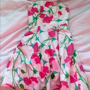 LILLY PULITZER Pink & Green Floral Blossom Dress