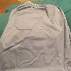 Light Blue Wonder Wink scrub bottoms
