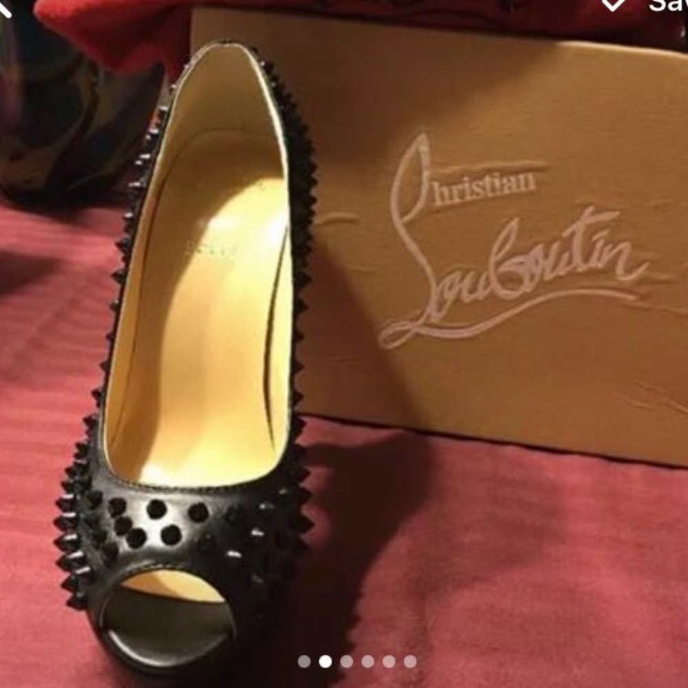 Black Spike Christian Louboutin Size 40, fits 8