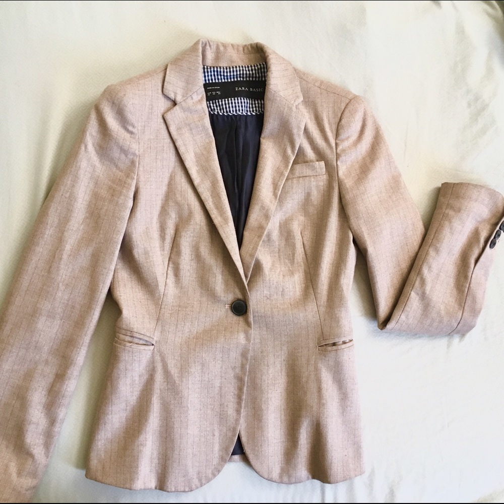 Zara Basic Light Brown Blazer
