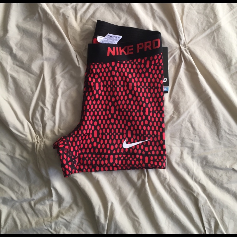 Red/Black Nike pro shorts