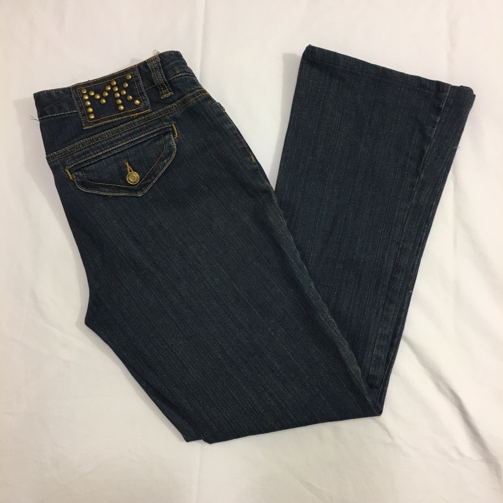 MICHAEL KORS STUDDED JEANS WOMEN'S SIZE 8 BOOTCUT