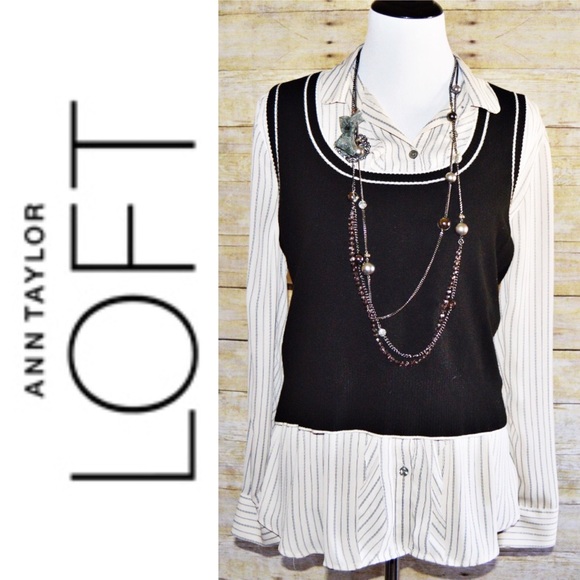 LOFT Tops - Black LOFT Sweater Vest