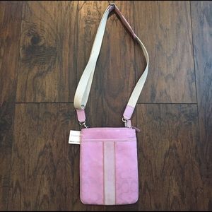 Pink Coach Logo Crossbody Swingpack