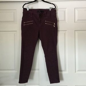 Torrid purple check jegging
