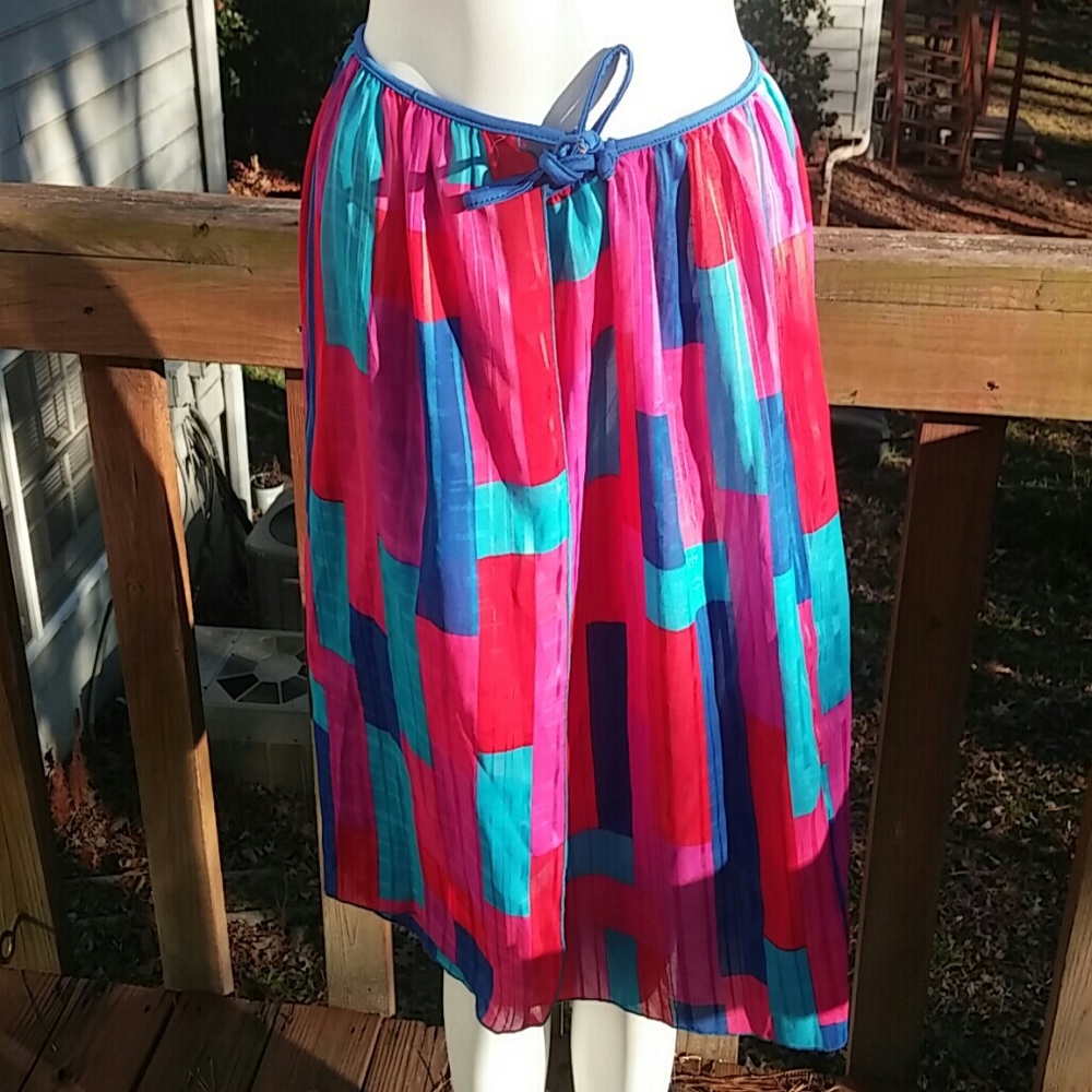 Abstract multicolored skirt