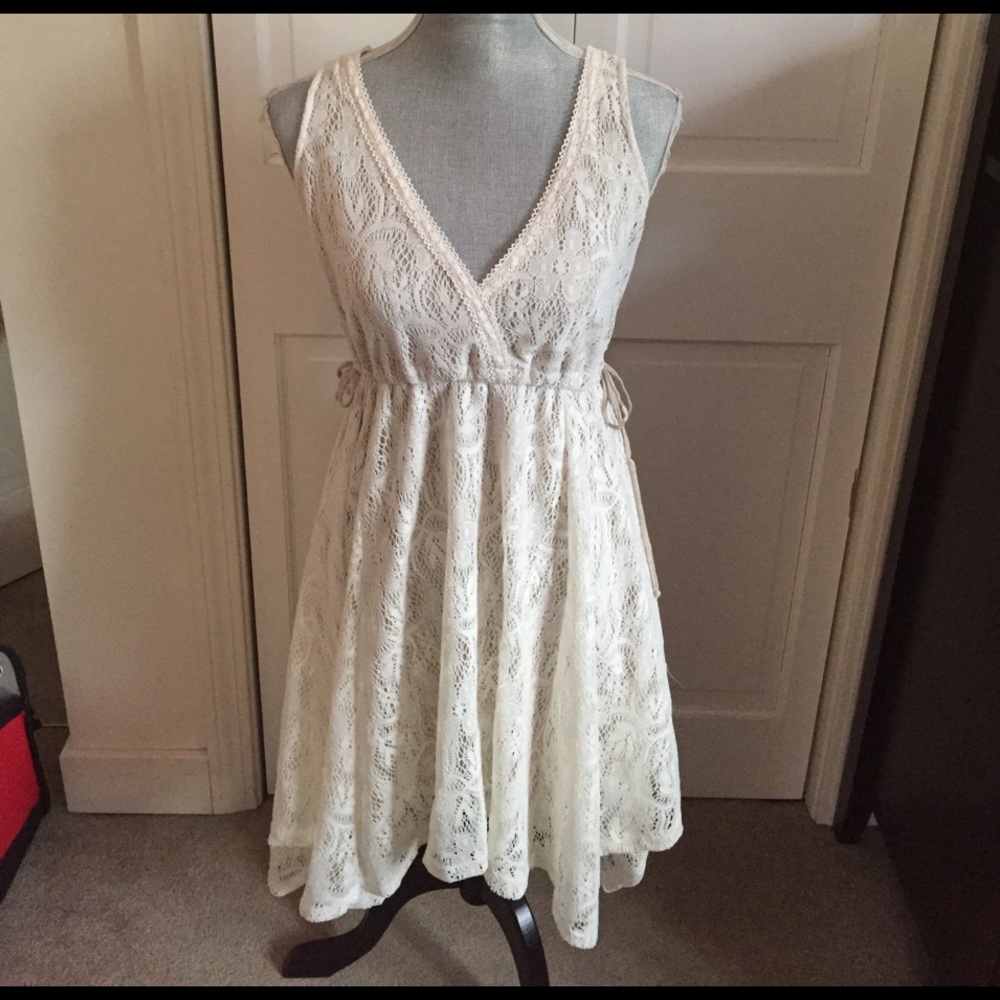 Green dragon Cream colored dress
