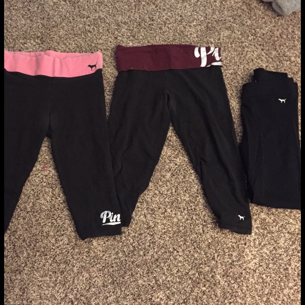 VS capris and full leggings (3 pair)