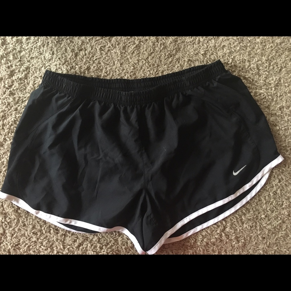 Black Nike running shorts