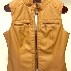Baccini faux leather vest