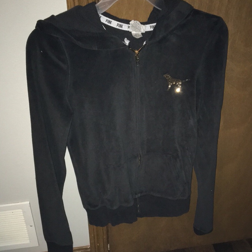 VS Pink zip up sweatshirt