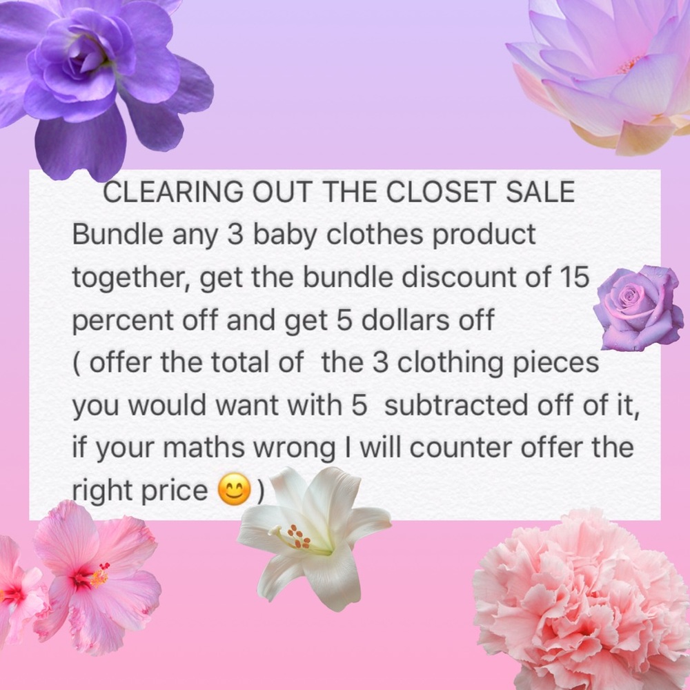 CLEARING OUT THE CLOSET SALE
