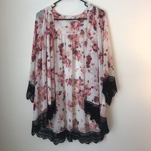 Pink Floral Kimono