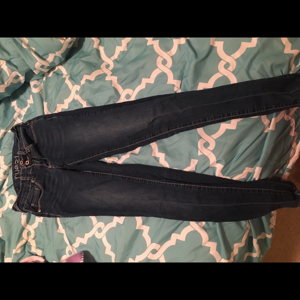 Dark wash skinny jeans!
