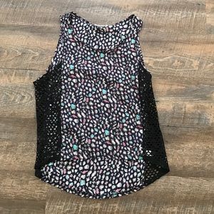 Leopard print top with cutout sides