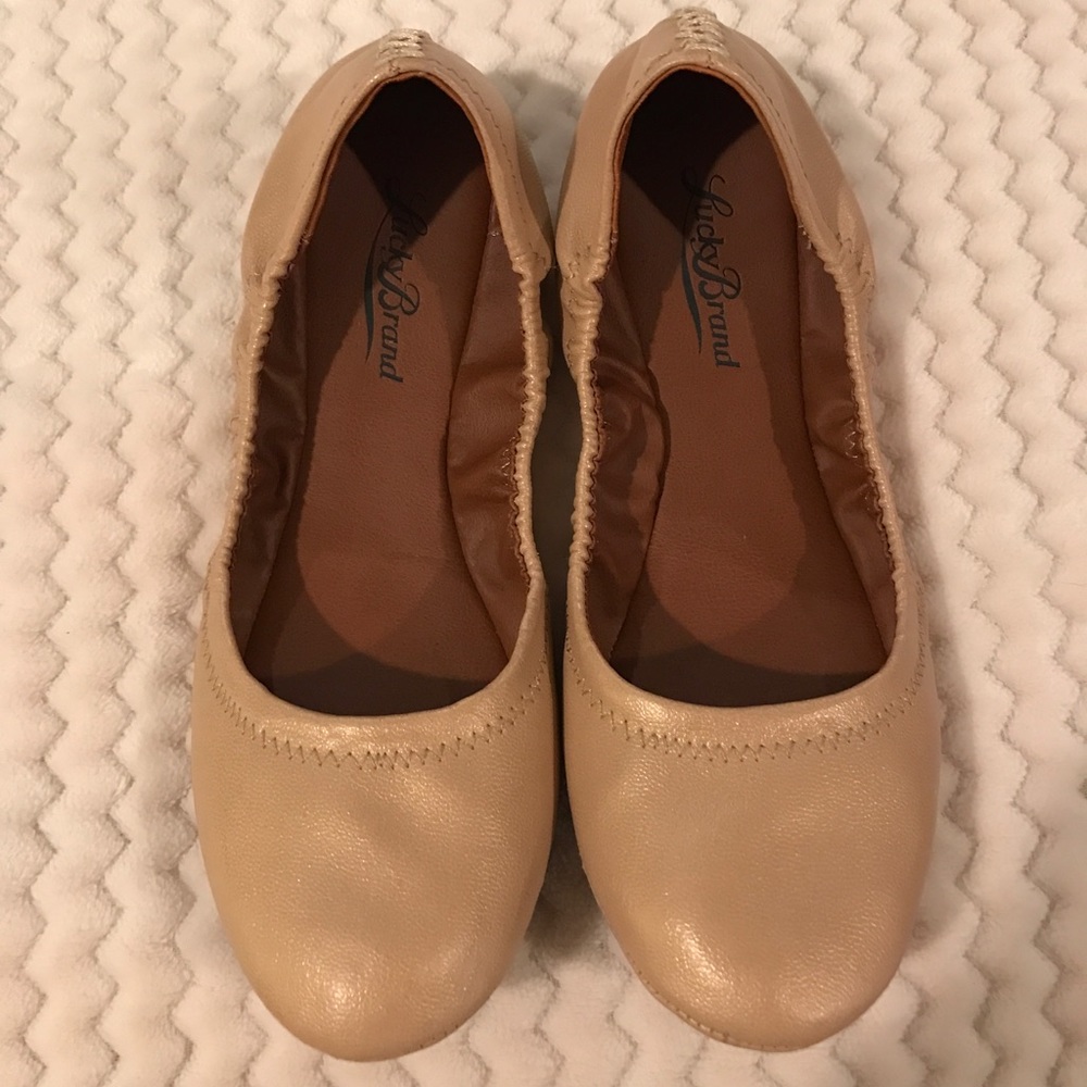 Lucky Brand Flats, Champagne Gold