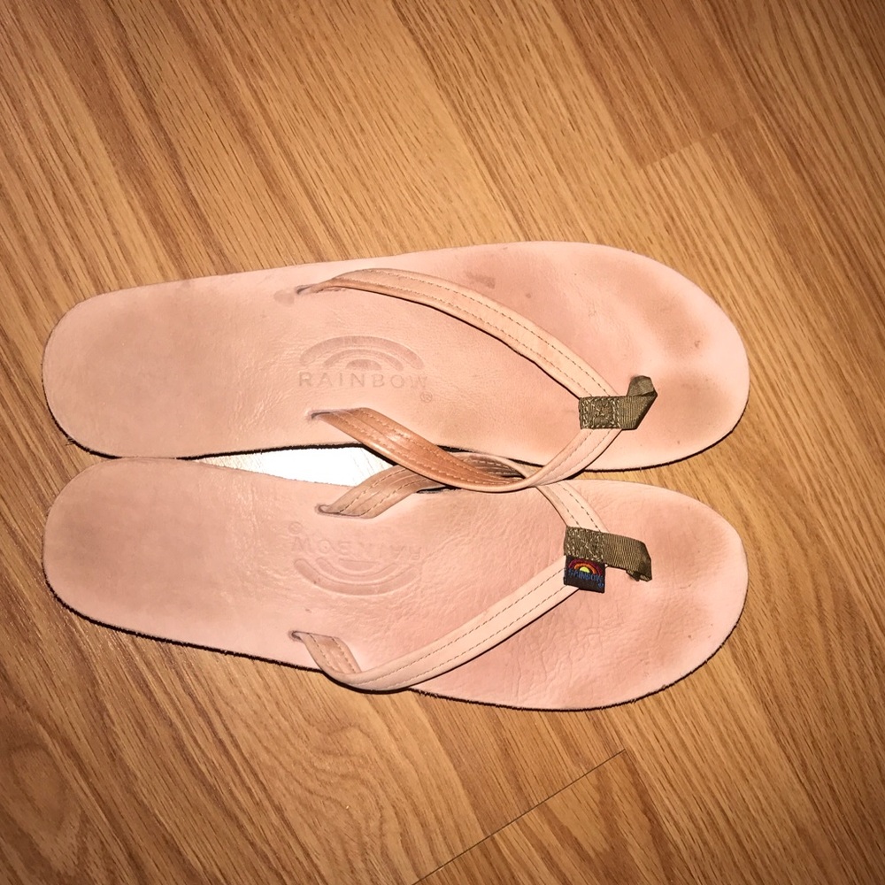 Pink thin strap, double arch rainbows