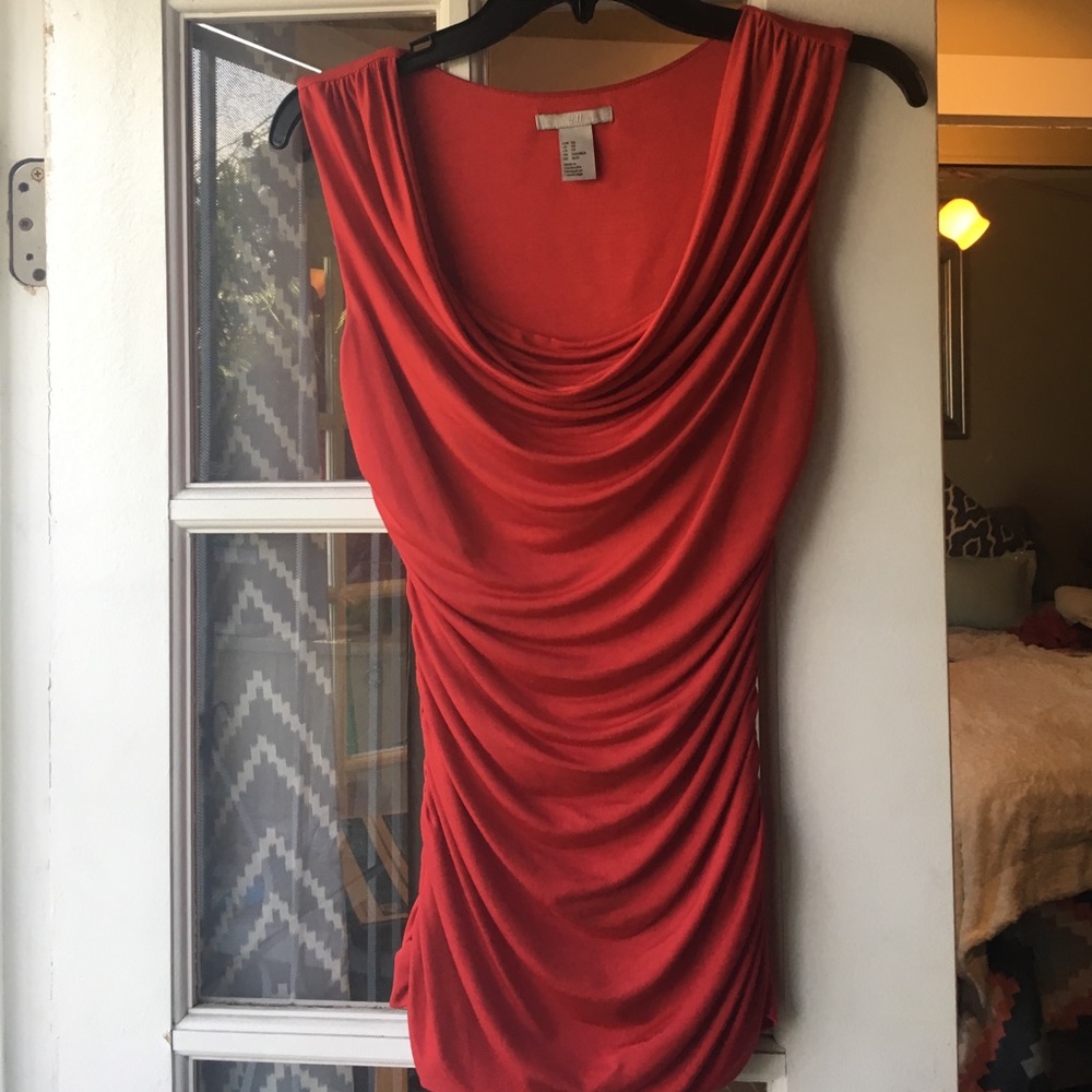 H&M red scoop next top size XS