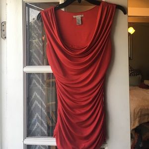 H&M red scoop next top size XS