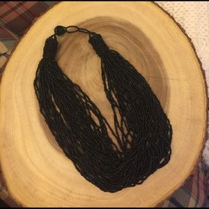 MAKE AN OFFER:) Black Beaded Necklace