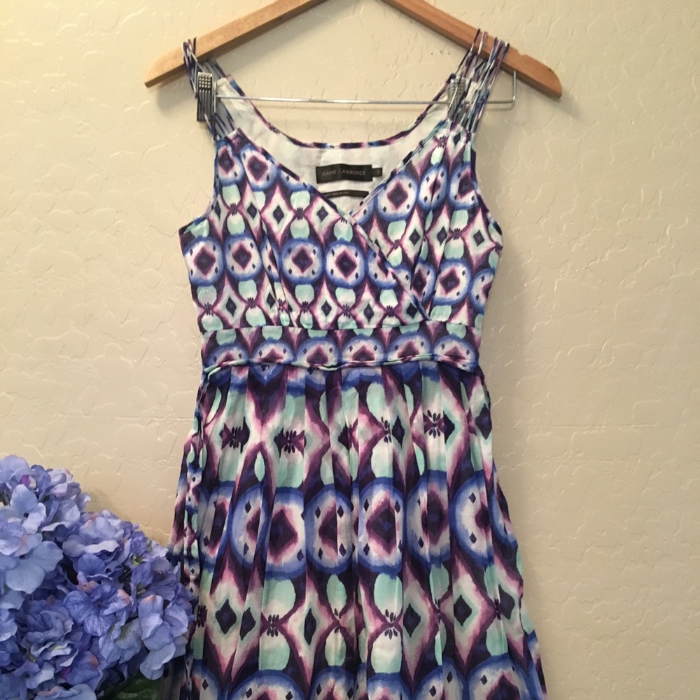 David Lawrence Ikat Fine Cotton SunDress! XS