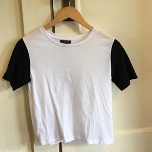Topshop black & white tee.