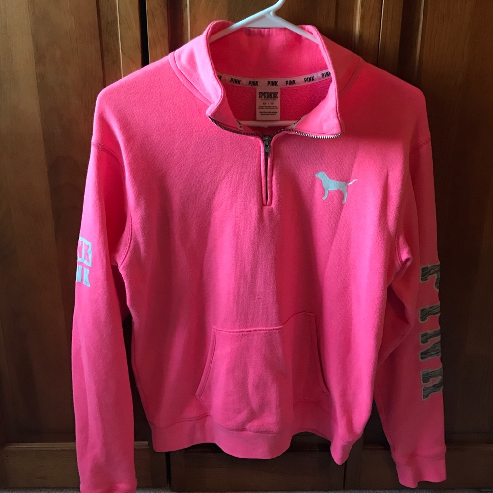pink quarter zip