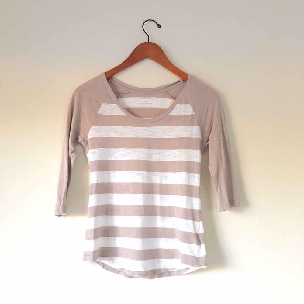 Taupe Striped T