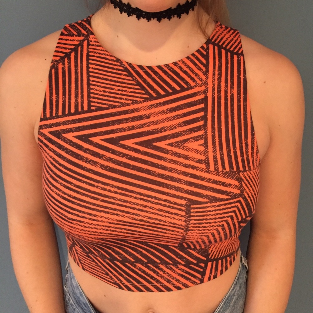 Orange crop top