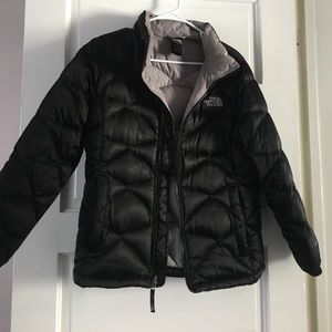 Puffy northface jacket.