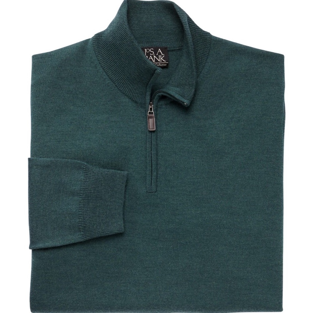 Jos. A. Bank Teal Zip-Up Sweater.  Worn once!