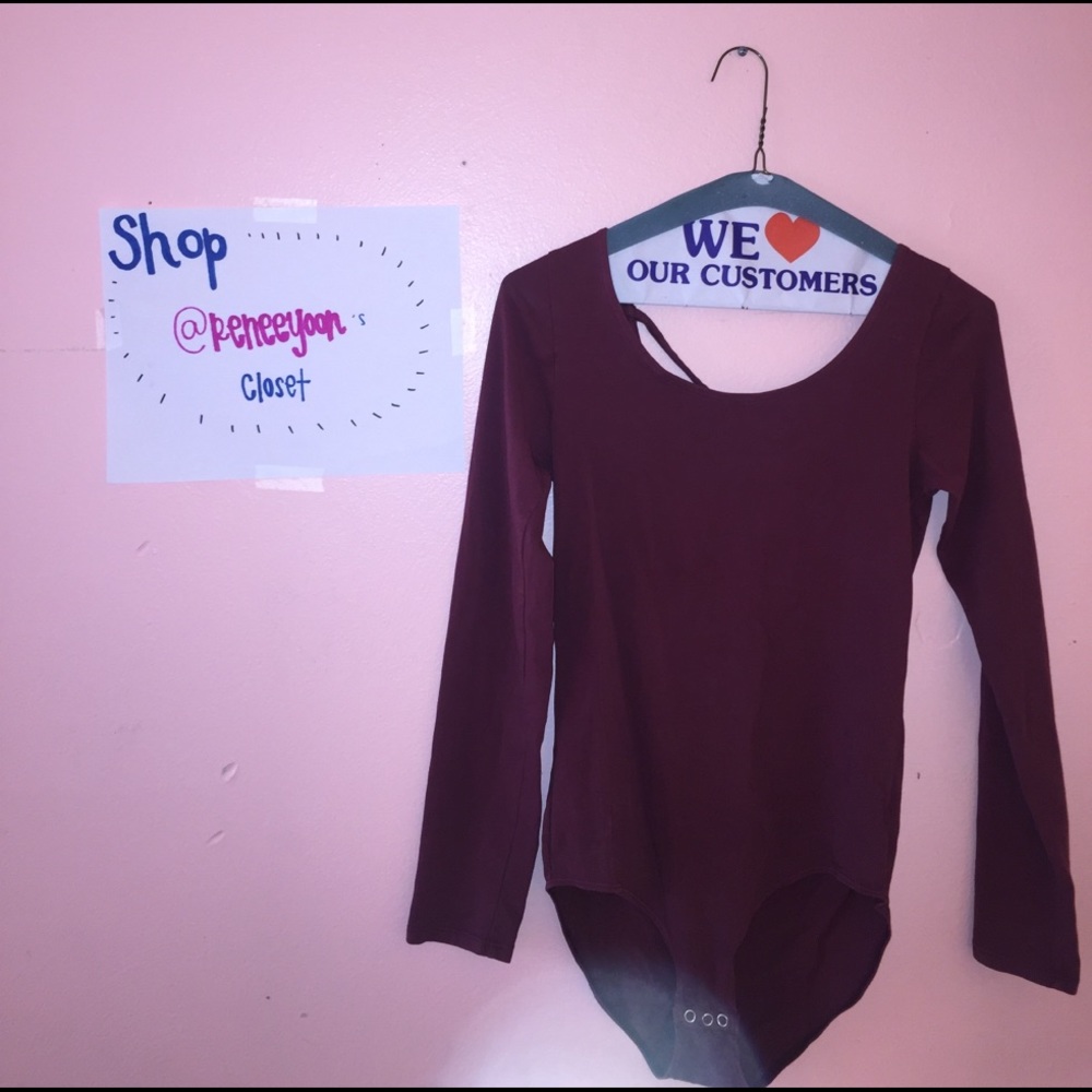 American eagle burgundy bodysuit