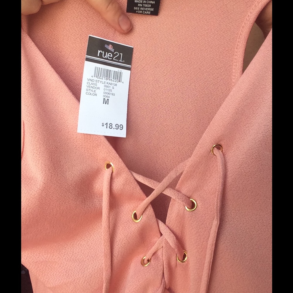 Dusty rose corset front blouse