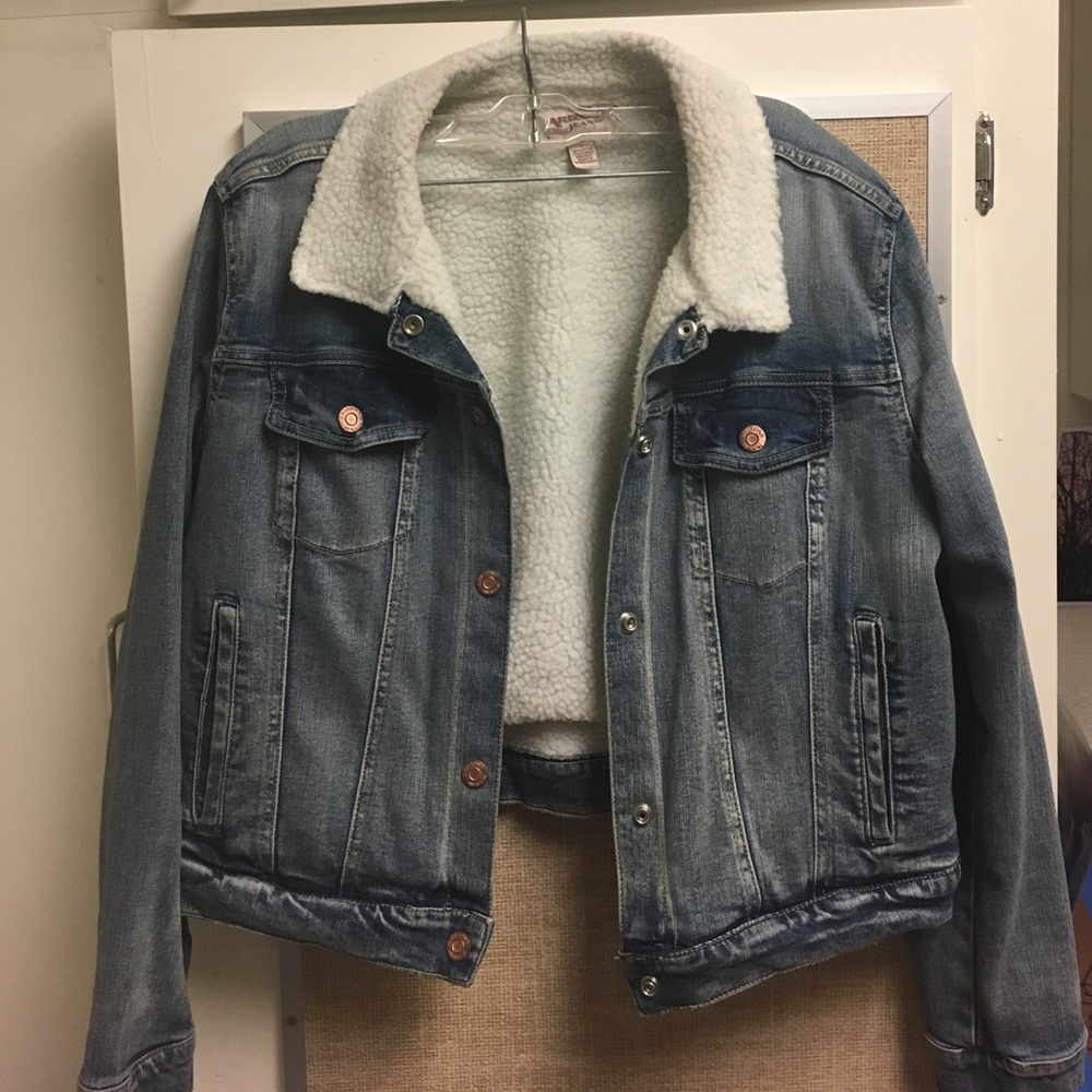 Fleece-lined Denim Jacket NWOT