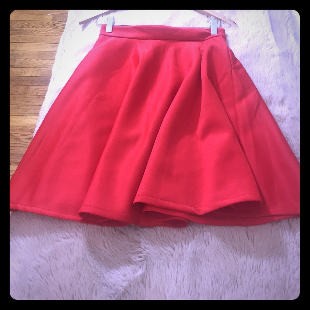 Red skirt