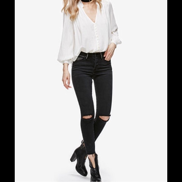 Free People vintage stretch skinny jeans - Picture 2 of 8