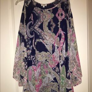 Navy Paisley Dress▪️Size M