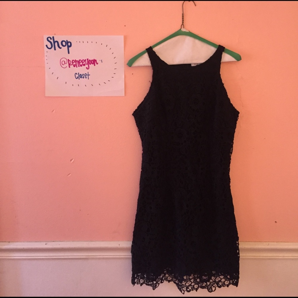 Tobi black lace dress
