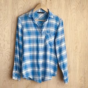 NWT Zara Basics Plaid Shirt XS