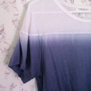 Forever 21 blue and white ombré shirt