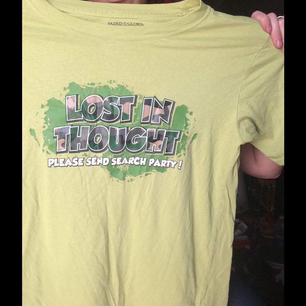 Lost in though t shirt