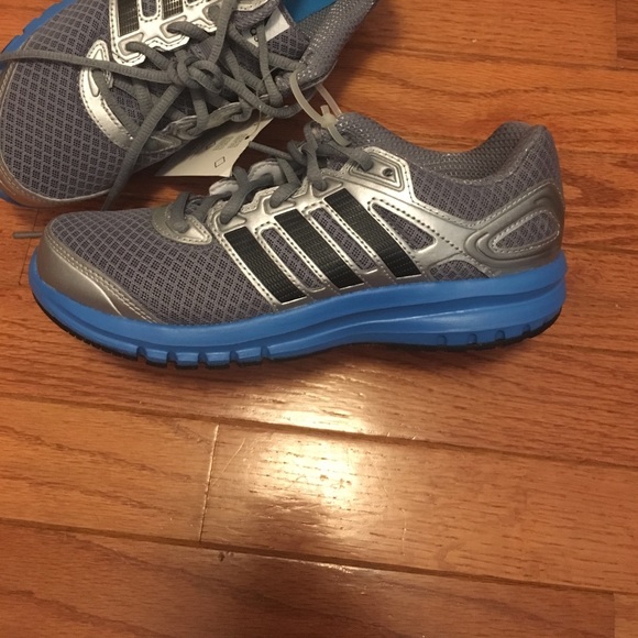 NWT Adidas Duramo 6 K Blue and Silver Running Shoe - Picture 2 of 3