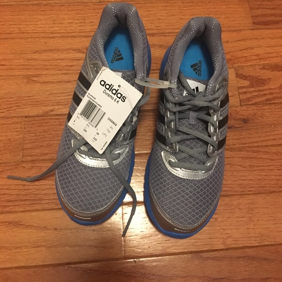 NWT Adidas Duramo 6 K Blue and Silver Running Shoe - Picture 3 of 3
