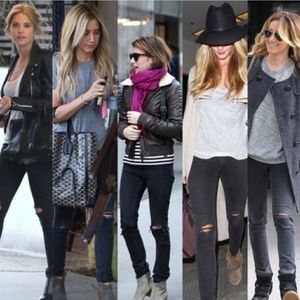 Rag and Bone soft rock with holes jegging